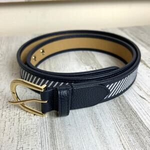 Talbots | Accessories | Talbots Black Leather Woven Belt  display picture 3